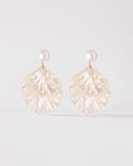 Pearl Shell Earrings — front view, RABUKO