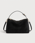 Boston Shoulder Bag in black — front view, RABUKO