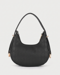 Stitched Flap Bag in black — front view, RABUKO