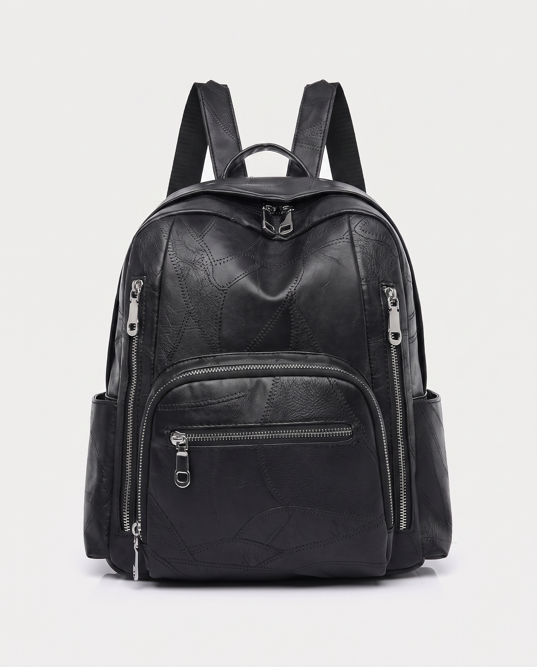 Retro Shoulder Bag in black — front view, RABUKO
