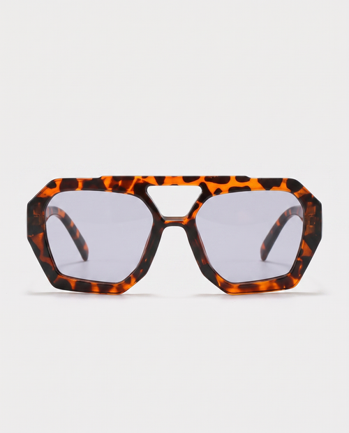 Big frame sunglasses C1 — front view, RABUKO
