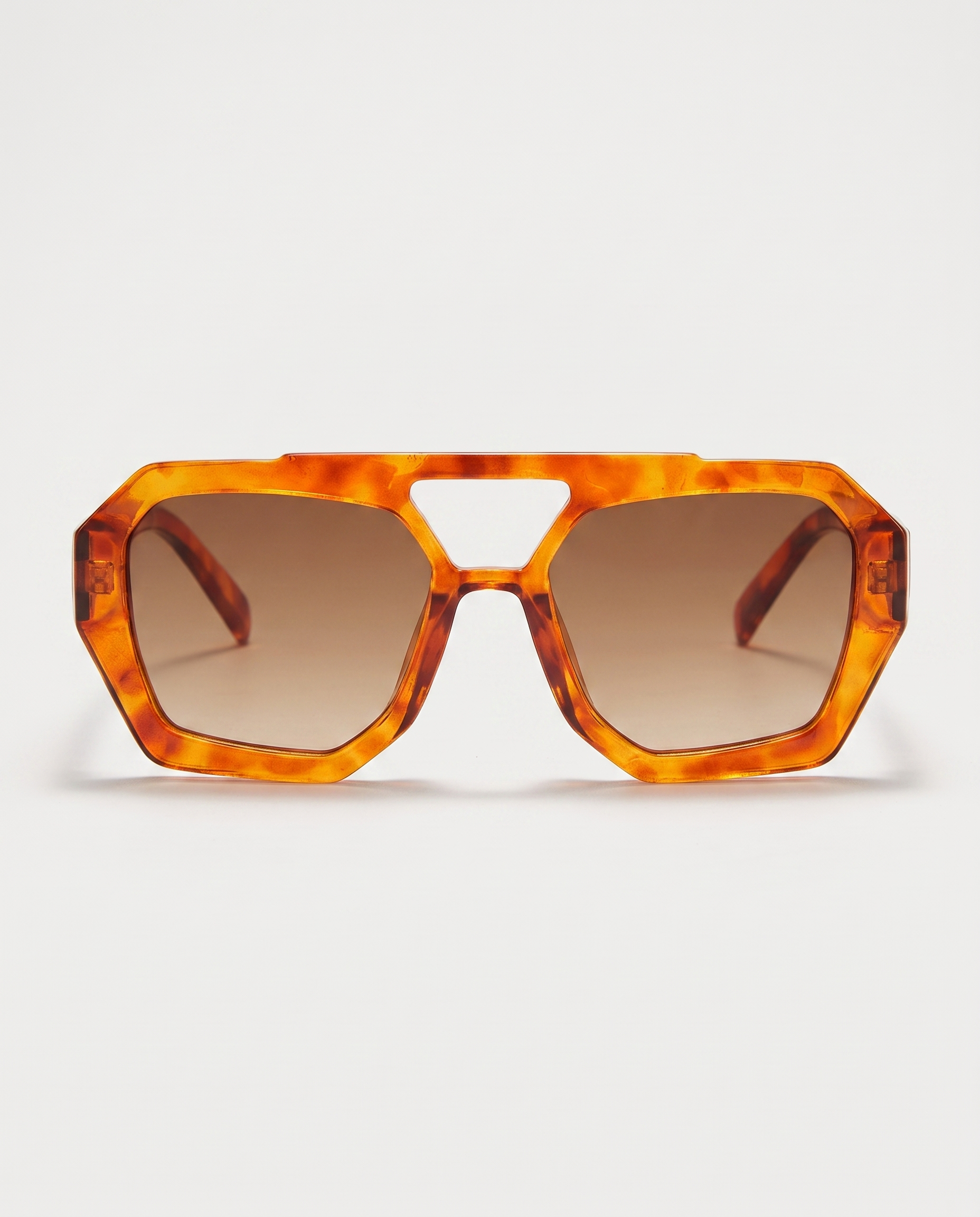 Big frame sunglasses C2 — front view, RABUKO