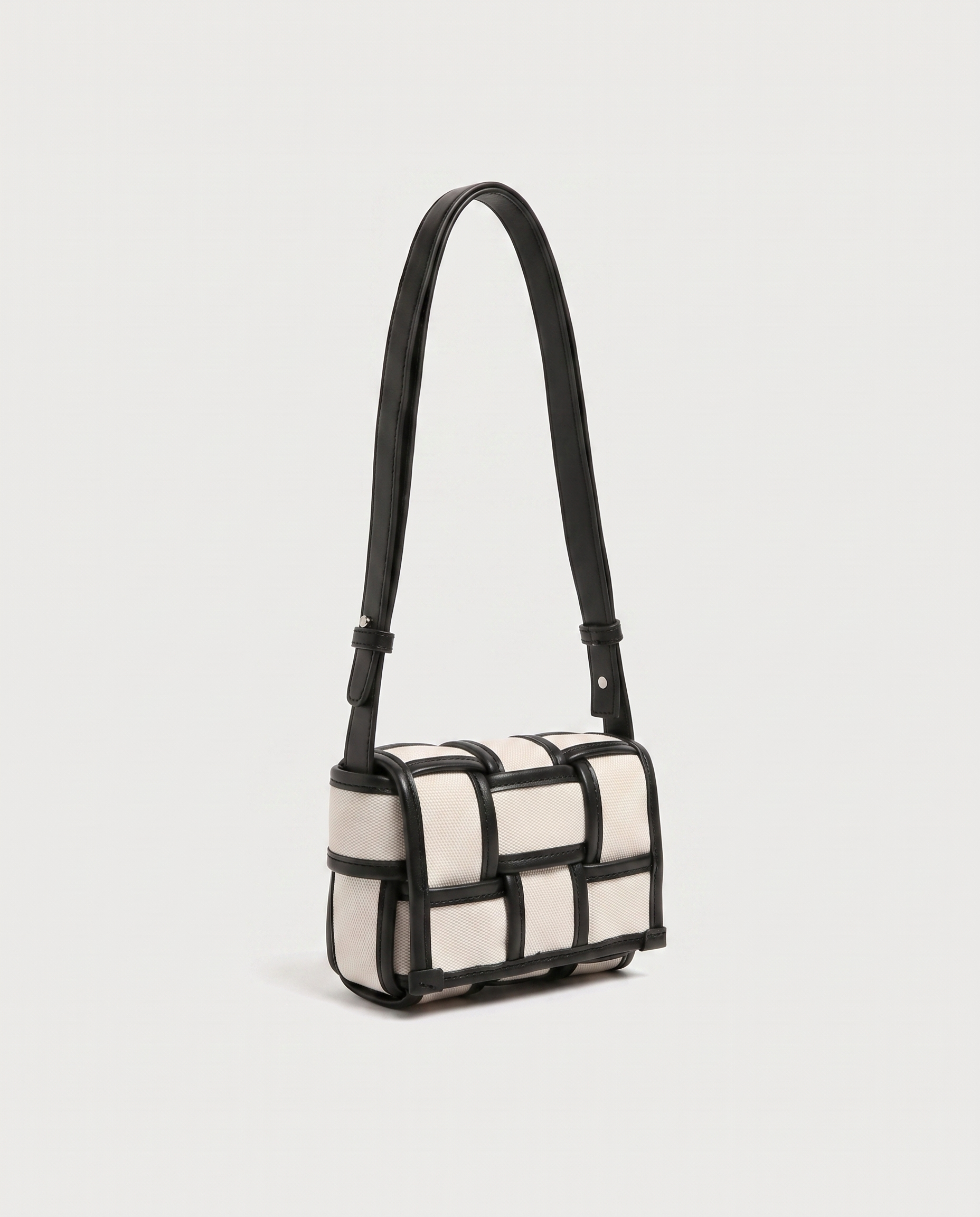 Two-Tone Canvas Bag — three-quarter view, RABUKO